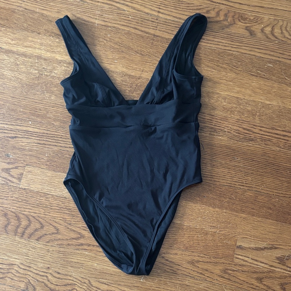 Quince Italian plunge ribbed one piece - worn and washed once.